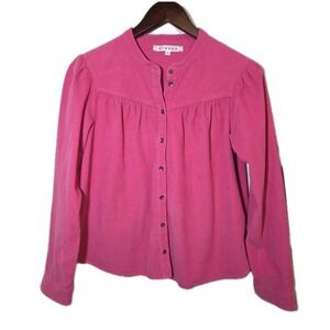 Xirena Emilia Corduroy Button‎ Up Long Sleeve Top Pink Rose Cotton Women's XS